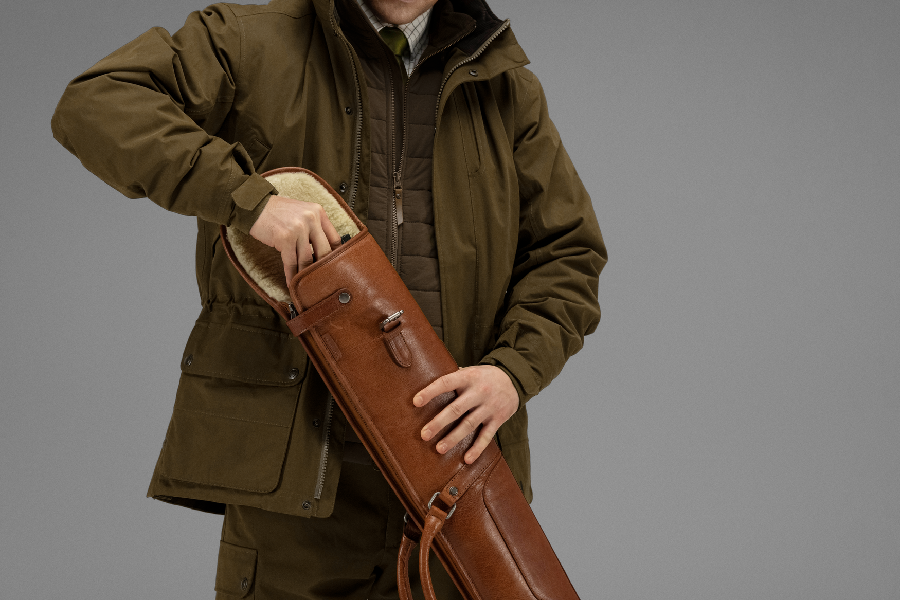 Retrieve Flintenfutteral aus Leder - Hunters World 